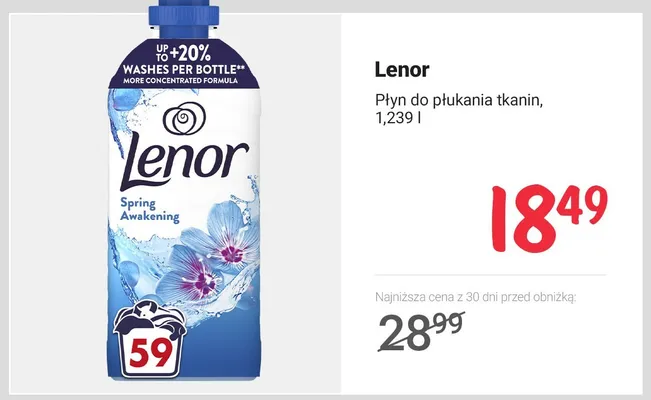 Płyn do płukania tkanin Lenor Spring Awakening promocja w Rossmann