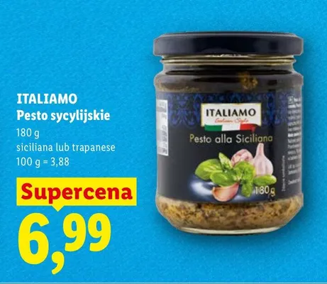 Pesto sycylijskie siciliana Italiamo promocja w Lidl
