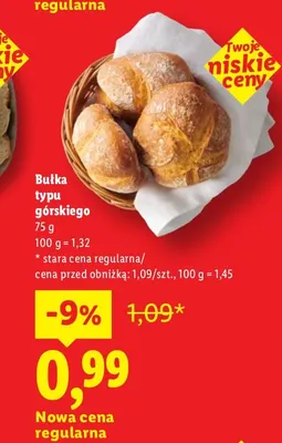 Bułka typu górskiego promocja w Lidl