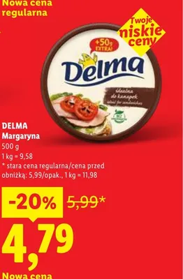 Margaryna Delma promocja w Lidl
