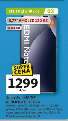 Smartfon XIAOMI REDMI NOTE 15 PRO promocja w Auchan