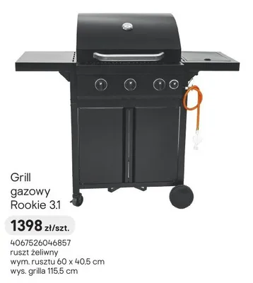 Grill gazowy Rookie 3.1 Castorama promocja w Castorama