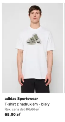 T-shirt z nadrukiem Adidas Sportswear biały promocja w Lounge by Zalando