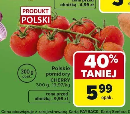 Polskie pomidory CHERRY promocja w Carrefour
