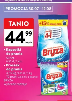 Proszek do prania Bryza Lanza 4in1 Do Białego promocja w Intermarche