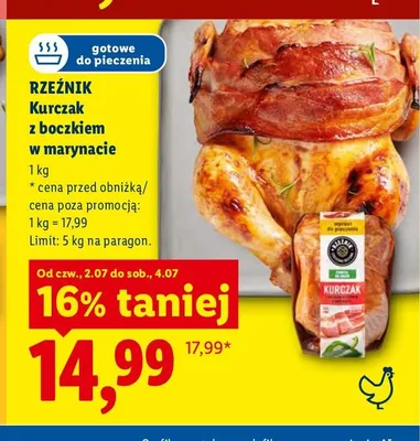 Kurczak z boczkiem w marynacie Rzeźnik promocja w Lidl
