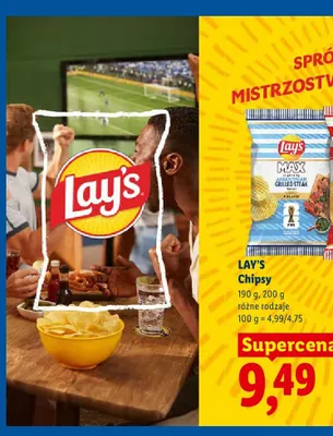 Chipsy Lay's Max Grilled Steak promocja w Lidl
