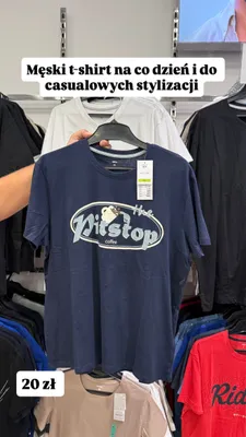 T-shirt męski Pepco The Pitstop coffee promocja w Pepco