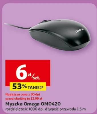 Myszka Omega OMO420 promocja w Auchan