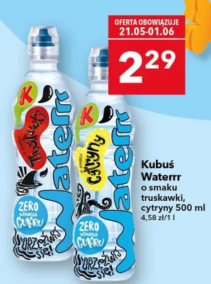 Napój Kubuś Waterrr o smaku cytryny promocja w LEWIATAN