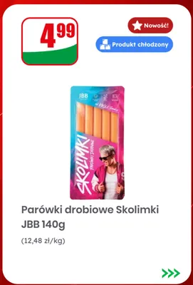 Parówki drobiowe Skolimki JBB promocja w Dino