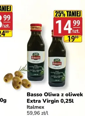 Oliwa z oliwek Extra Virgin Basso promocja w API Market