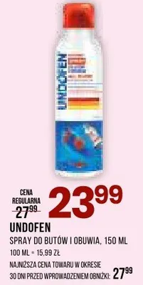 Spray do butów i obuwia Undofen promocja w Drogerie Natura