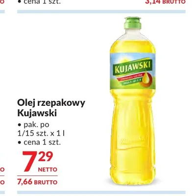 Olej rzepakowy Kujawski promocja w Makro