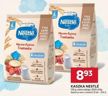 Kaszka Nestle mleczno-ryżowa truskawka z mlekiem różne rodzaje promocja w Stokrotka