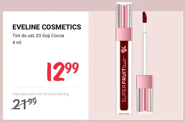 Tint do ust 03 Goji Cocoa EVELINE COSMETICS promocja w Rossmann