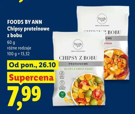 Chipsy proteinowe z bobu Foods by Ann promocja w Lidl