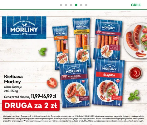 Kiełbasa Śląska Morliny promocja w Żabka