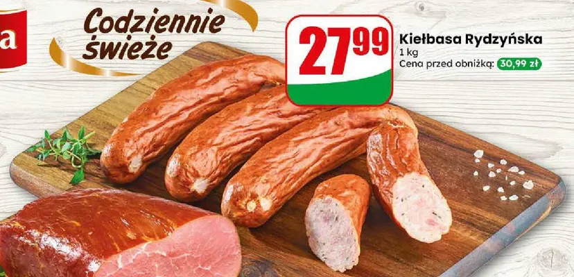 Kiełbasa Rydzyńska Agro Rydzyna promocja w Dino