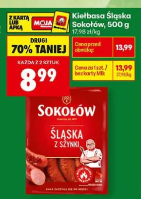 Kiełbasa śląska Sokołów promocja w Biedronka