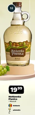 Wino Mołdawska Piwnica Muscat półsłodkie Mołdawia promocja w Netto