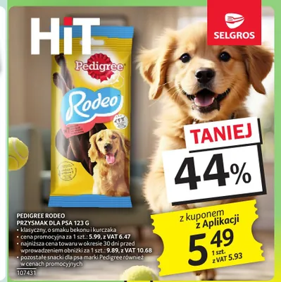 Przysmak dla psa Pedigree Rodeo promocja w Selgros