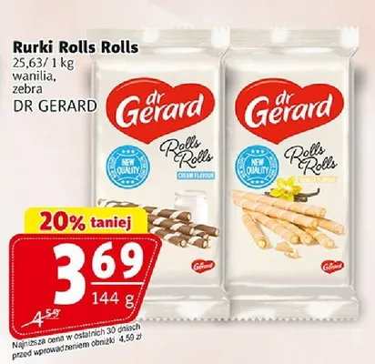 Rurki Rolls rozne rodzaje 144g promocja w Prim Market