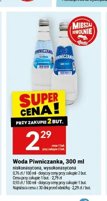 Woda niskonasycona Piwniczanka promocja w Twój Market