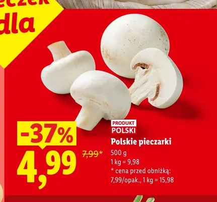 Pieczarki polskie promocja w Lidl
