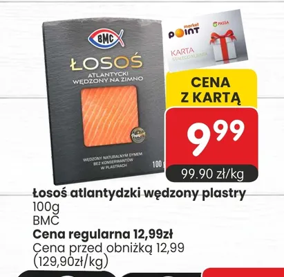 Łosoś atlantycki wędzony plastry BMC promocja w Market Point