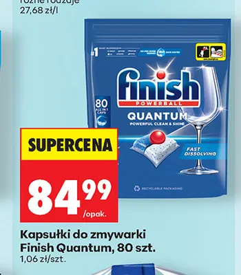 Kapsułki do zmywarki Finish Quantum promocja w Biedronka