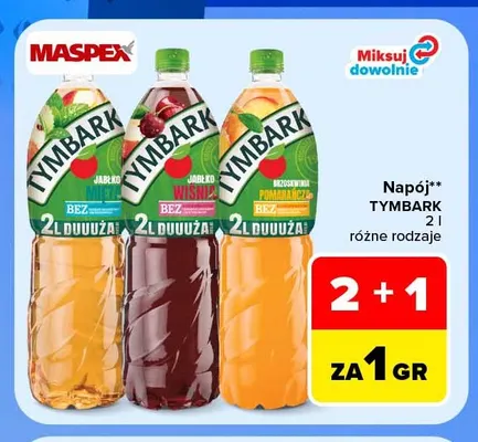 Napój Tymbark jabłko mięta promocja w Carrefour