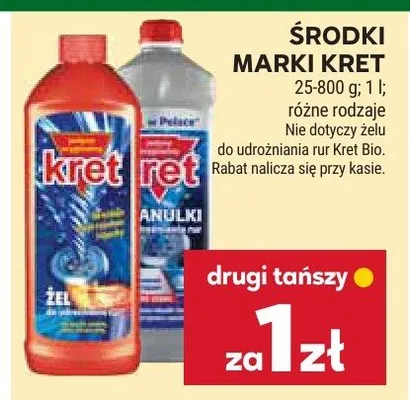 Środki marki kret promocja w Stokrotka