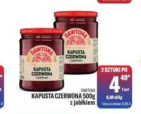 Kapusta czerwona Dawtona z jabłkiem promocja w Tomi Markt