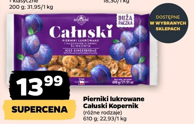 Pierniki lukrowane Całuski, różne rodzaje promocja w Netto