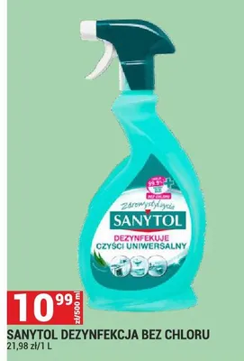 Środek czyszczący SANYTOL DEZYNFEKCJA BEZ CHLORU promocja w Merkury Market