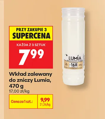 Wkład zalewany do zniczy Lumia promocja w Biedronka