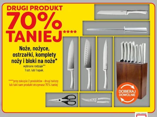Noże, nożyce, ostrzałki, komplety noży i bloki na noże Vavio promocja w POLOmarket