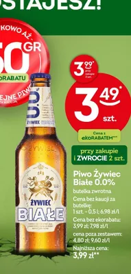 Piwo bezalkoholowe Żywiec Białe promocja w Żabka
