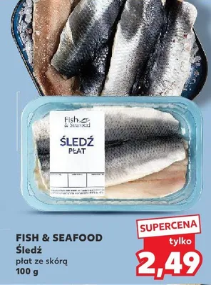Śledź filet ze skórą promocja w Kaufland