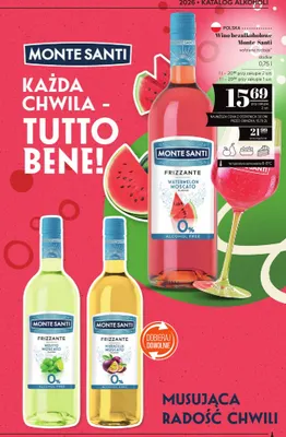 Wino bezalkoholowe Monte Santi Frizzante Mojito Moscato promocja w POLOmarket
