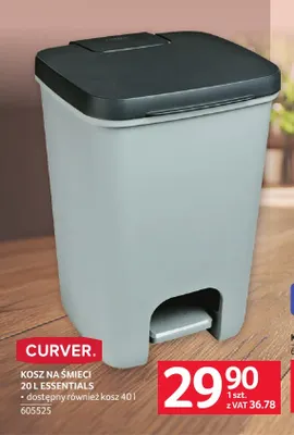 Kosz na śmieci 20 l Essentials Curver promocja w Selgros