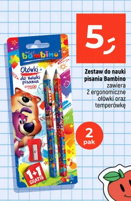 Zestaw do nauki pisania Bambino promocja w Dealz