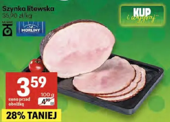Szynka litewska promocja w Delikatesy Centrum