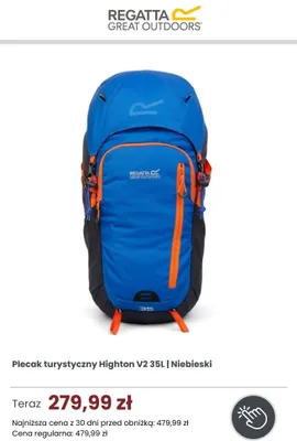 Plecak turystyczny Regatta Great Outdoors Highton V2 35 l Niebieski promocja w Regatta