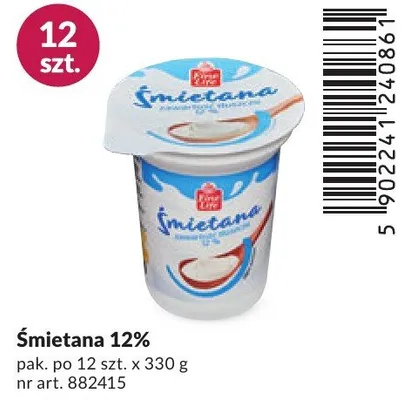 Śmietana 12% promocja w Makro