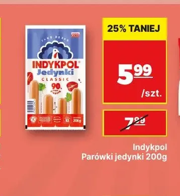 Parówki Jedynki Indykpol promocja w API Market