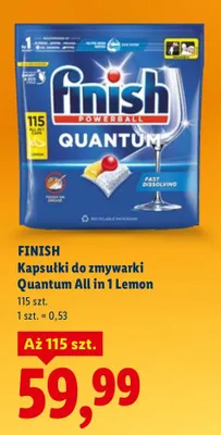 Kapsułki do zmywarki Quantum All in 1 Lemon promocja w Lidl
