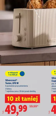 Toster, 870 W promocja w Lidl