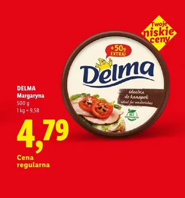 Margaryna Delma do kanapek promocja w Lidl